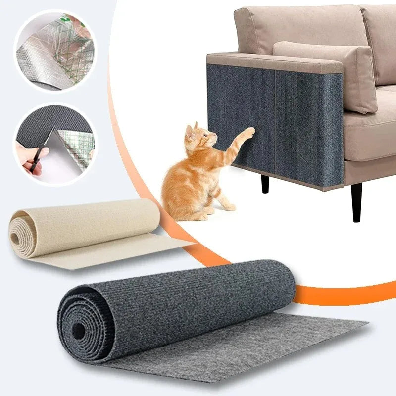 Couch Saver Cat Scratch Carpet – Cut-to-Fit Furniture Protector (16" x 79")