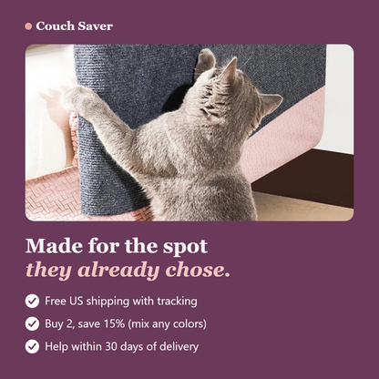 Couch Saver Cat Scratch Carpet – Cut-to-Fit Furniture Protector (16" x 79")