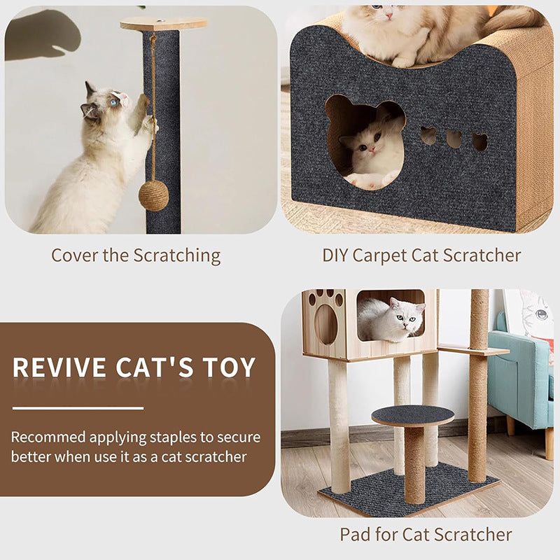 Couch Saver Cat Scratch Carpet – Cut-to-Fit Furniture Protector (16" x 79")